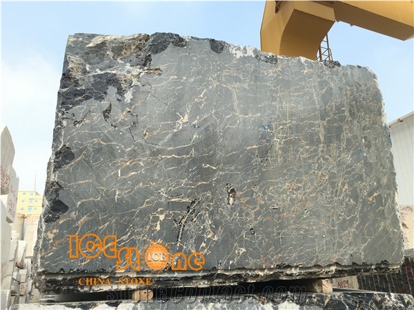 Athen Portoro Block/Black Portoro Marble Blocks