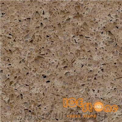 Autumn Brown/Chinese Quartz Stone Slabs and Tiles/Artifical Stone Flooring and Walling/Solid Surfaces Slabs