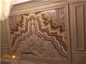 Beautiful Multicolor Onyx Stone Slab for Sale