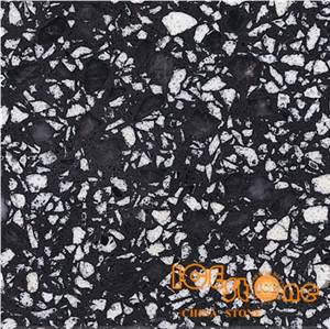 Black and White/Quartz Stone Solid Surfaces Polished Slabs Tiles Engineered Stone Artificial Stone Slabs for Hotel Kitchen,Bathroom Backsplash Walling Panel Customized Edge