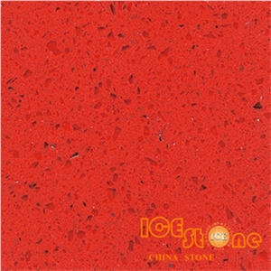 China Crystal Red Quartz Stone Tiles/China Crystal Red Quartz Stone Slabs/China Crystal Serie Quartz Stone Slabs/China Crystal Red Quartz Stone