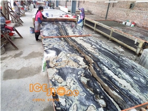 China Dark Green Color/Blue Color/Black Twilight/Chinese Natural Stone Products/Slabs/Tiles/Cut to Size/Bokmatch/Open Book/Wall/Floor Covering