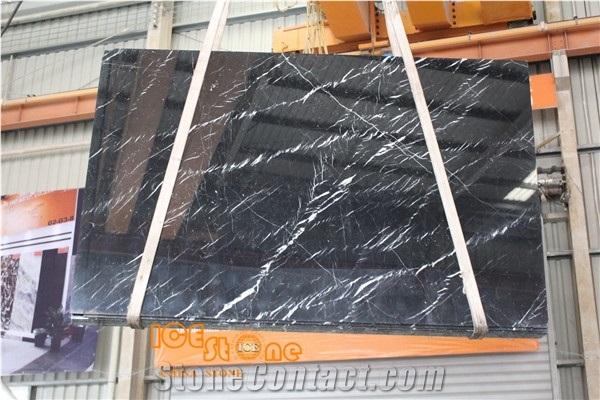 China Negro/Nero Marquina/Black Marquina/Big Size/Slabls/Tiles/Cut to Size/Cheap Chinese Natural Stone Product/Wall Cladding/Floor Covering