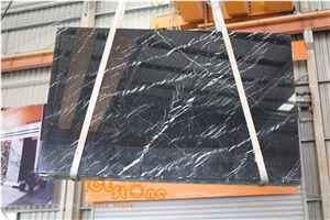China Negro/Nero Marquina/Black Marquina/Big Size/Slabls/Tiles/Cut to Size/Cheap Chinese Natural Stone Product/Wall Cladding/Floor Covering