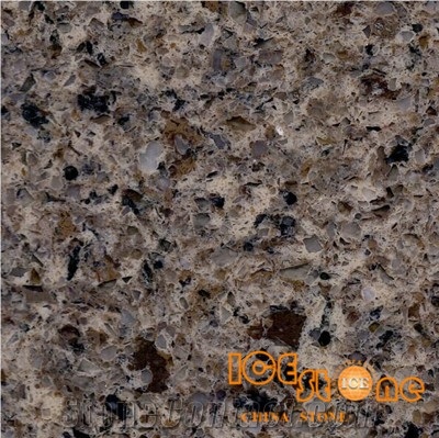 Colorful Brown Color/Quartz Stone Solid Surfaces Polished Slabs Tiles Engineered Stone Artificial Stone Slabs for Hotel Kitchen,Bathroom Backsplash Walling Panel Customized Edge
