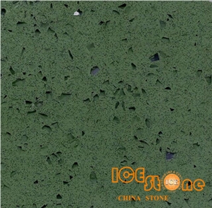 Crystal Apple Green/Chinese Quartz Stone Slabs and Tiles/Artifical Stone Flooring and Walling/Solid Surfaces Slabs