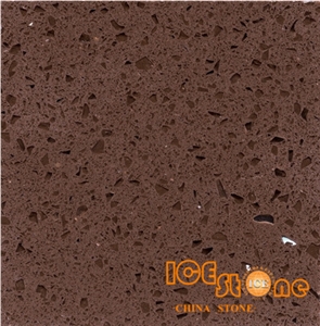 Crystal Dark Brown/Chinese Quartz Stone Slabs and Tiles/Artifical Stone Flooring and Walling/Solid Surfaces Slabs