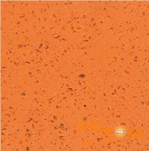 Crystal Orange Marble Look Quartz Stone Solid Surfaces Polished Slabs Tiles Engineered Stone Artificial Stone Slabs for Hotel Kitchen, Bathroom Backsplash Walling Panel Customized Edge