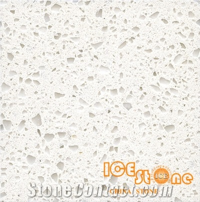 Crystal White Jade spot Marble look Quartz Stone Solid Surfaces Polished Slabs Tiles Engineered Stone Artificial Stone Slabs for Hotel Kitchen, Bathroom Backsplash Walling Panel Customized Edge