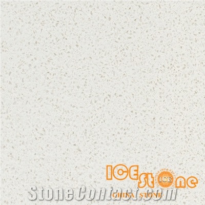Crystal White Marble Look Quartz Stone Solid Surfaces Polished Slabs Tiles Engineered Stone Artificial Stone Slabs for Hotel Kitchen, Bathroom Backsplash Walling Panel Customized Edge