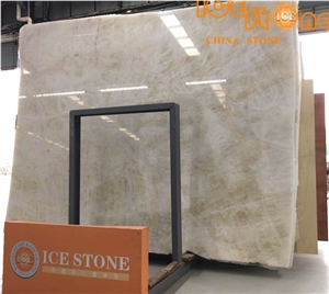 Crystal White Onyx Slabs Tiles/White Onyx Slabs/Ice Jade Onyx/Ice Flake Onyx/Building Stone/Onyx Backlit Tiles