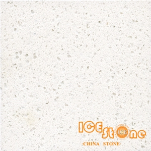 Crystal white spot Marble look Quartz Stone Solid Surfaces Polished Slabs Tiles Engineered Stone Artificial Stone Slabs for Hotel Kitchen, Bathroom Backsplash Walling Panel Customized Edge