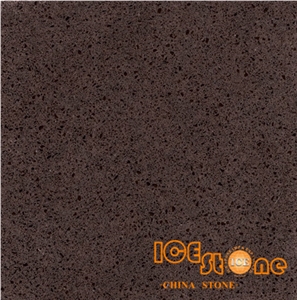 Dark Brown Marble look Quartz Stone Solid Surfaces Polished Slabs Tiles Engineered Stone Artificial Stone Slabs for Hotel Kitchen, Bathroom Backsplash Walling Panel Customized Edge