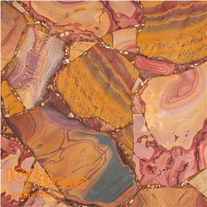 Dark Orange/Pink Semiprecuous Slab/Semi Precious Slabs/Semi Precious Stone Panels/Precious Stone Slabs/Semiprecious Stone Tiles/