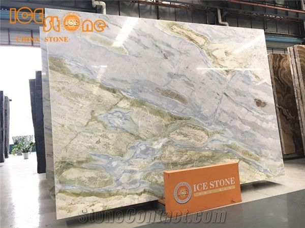 Dreaming Blue Onyx Tiles/Chinese Onyx Slabs Tiles/Home Decoration Onyx Slabs/Natural Wall Covering Stone Tiles/Building Stone Onyx/Ice Jade Onyx Tiles/Decorative Background Stone/Blue and Green Onyx