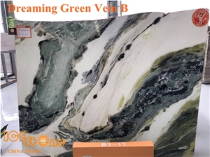 Dreaming Green/Chinese Special Marble Material/Green Color/Bookmatch/Floor Covering/Wall Cladding/Slabs/Tiles/Cut to Size