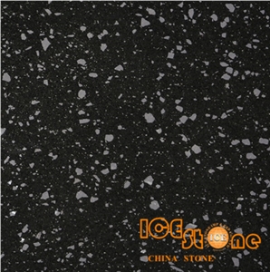 Flowing River Black with Gold Spot/Quartz Stone Solid Surfaces Polished Slabs Tiles Engineered Stone Artificial Stone Slabs for Hotel Kitchen,Bathroom Backsplash Walling Panel Customized Edge