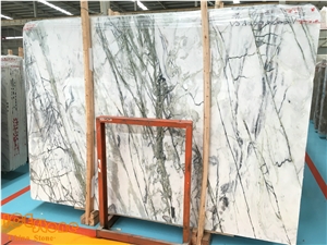 Green and White Marble Slab /Green Marble Tiles /White with Green Vein Marble