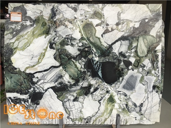Green Marble with Black Veins, Marble French Pattern