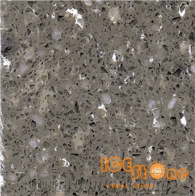 Grey Marble look Quartz Stone Solid Surfaces Polished Slabs Tiles Engineered Stone Artificial Stone Slabs for Hotel Kitchen, Bathroom Backsplash Walling Panel Customized Edge