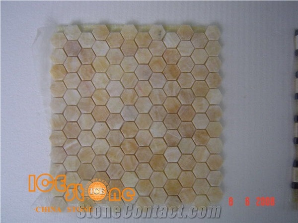 Honey Onyx/Mosaic/Hexagon Yellow Onyx Mosaic