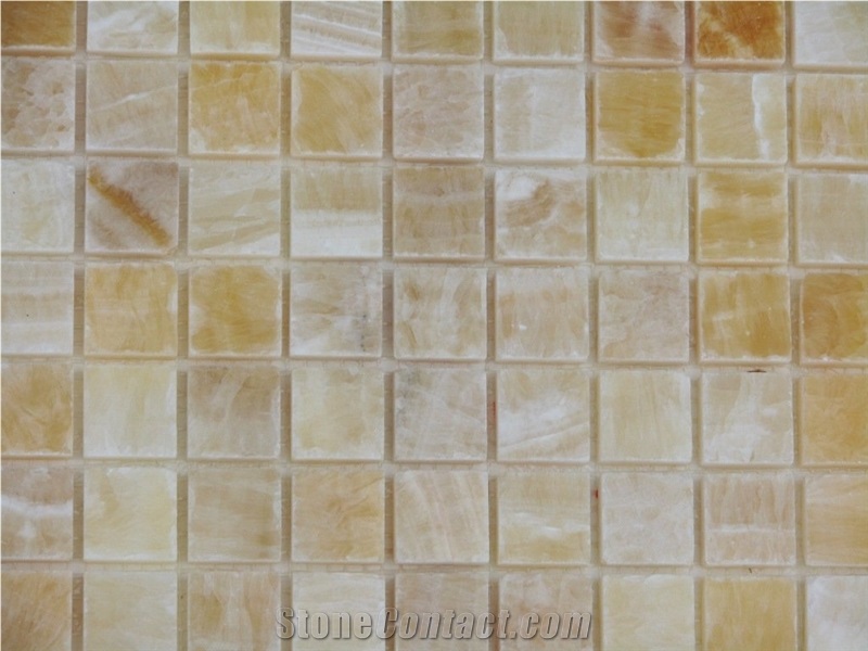 Honey Onyx Wall Mosaic,Honey Onyx Floor Mosaic,Yellow Wooden Onyx Wall Mosaic