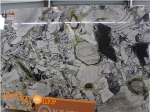 Ice Connect Marble/White Beauty/Ice Green/Verde Stone Product/Slabs/Tiles/Cut to Size/Chinese Natural Stone/Wall Cladding/Floor Covering