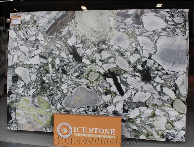 Ice Jade Marble/Ice Green Marble Slabs Tiles/Wall Covering Tiles/Ice Connect Marble Floor Covering Tiles/Tv Background Stone/Primavera Marble/China Building Stone/Marble Pattern