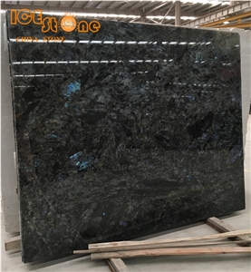 Labradorite Blue Flower Granite Wall Covering/Granite Slabs Tiles/Floor Covering Tiles/Building Stone/Granite Pattern/Precious Stone Slab/Blue Pearl Granite/Blue Star Granite with Sparking Spots