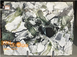 Multicolor Marble Slabs Green Ice Cold Ice Jade Ice Connect Marble Slabs