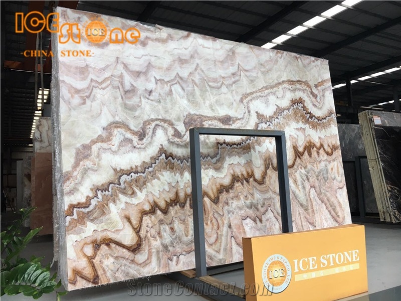 New Polished Multicolor Onyx Slabs Tiles/Colorful Onyx/Chinese Precious Onyx Slabs Tiles/Interior Decoration Red Onyx Wall Covering Onyx Slabs/Natural Building Stone/Onyx Backlit Tiles/Onyx Pattern