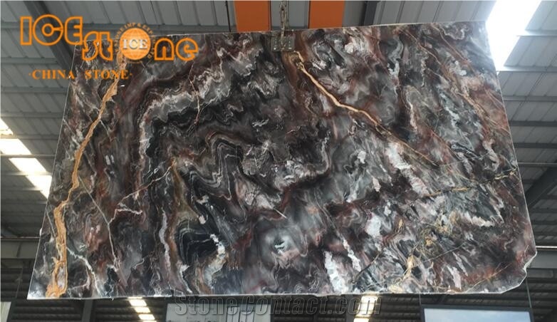 New Polished Venice Black Marble Slabs & Tiles/Floor&Wall Covering Tiles/Louis Black Marble/Home Decoration Stone/China Red Marble/Counter Top Stone/Multicolor Building Stone
