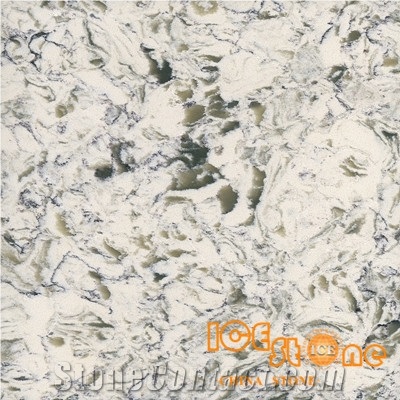 Oyster/White Color with Grey Vein/Quartz Stone Solid Surfaces Polished Slabs Tiles Engineered Stone Artificial Stone Slabs for Hotel Kitchen,Bathroom Backsplash Walling Panel Customized Edge