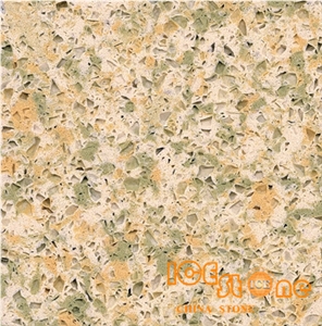 Pine Nut Yellow/Chinese Quartz Slabs and Tiles/Artifical Stone Walling and Flooring/Solid Surface Stone