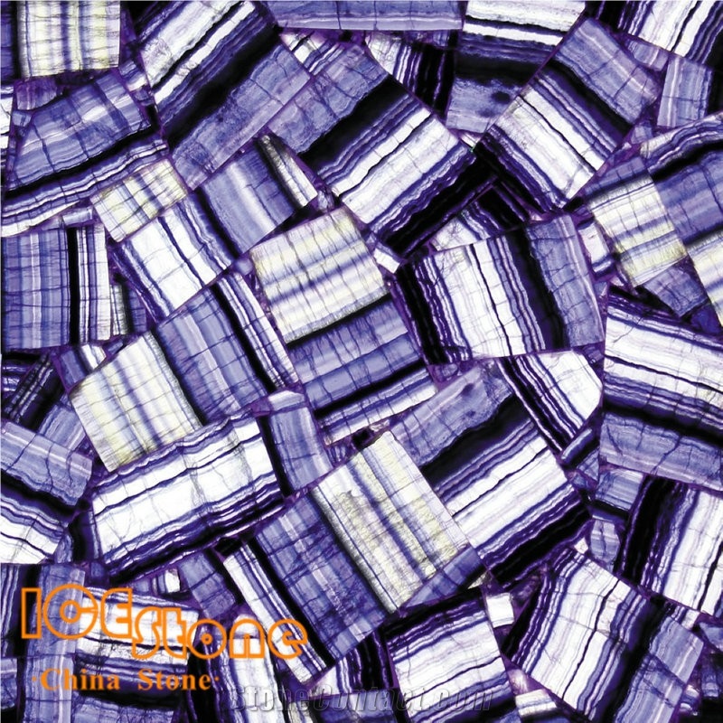 Purple Backlit Semi-Precious/Agate/Lapiz/Crystal/Tiger Eyes Stone Slabs & Tiles/Semi-Precious Luxious/Semi-Precious/Semi-Precious Slabs/Semiprecious Stone