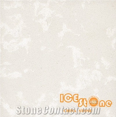 Snow White Vein Quartz Stone Solid Surfaces Polished Slabs Tiles Engineered Stone Artificial Stone Slabs for Hotel Kitchen, Bathroom Backsplash Walling Panel Customized Edge