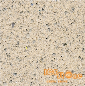Starfish Rice White/Beige Color/Quartz Stone Solid Surfaces Polished Slabs Tiles Engineered Stone Artificial Stone Slabs for Hotel Kitchen,Bathroom Backsplash Walling Panel Customized Edge