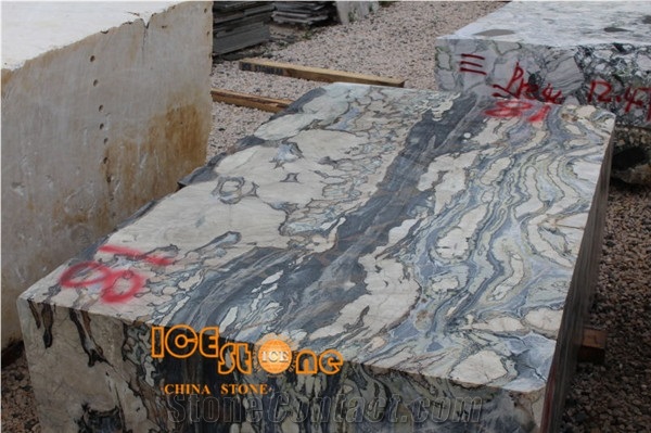 Twilight/Dark Green/Blue Color Marble Block/China Natural Stone Raw Block