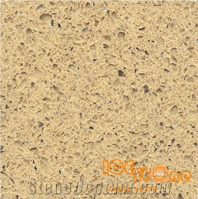 Yellow Crystal Marble Look Quartz Stone Solid Surfaces Polished Slabs Tiles Engineered Stone Artificial Stone Slabs for Hotel Kitchen, Bathroom Backsplash Walling Panel Customized Edge