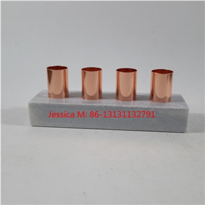 Marble Copper Candle Holders
