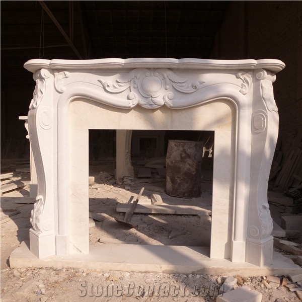 Hot Seller Fangshan White Suspended Fireplace