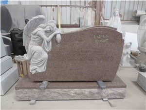 Momument, Ruby Red Black Granite Monument & Tombstone