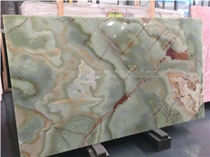 Antique Green Onyx Slabs & Tiles/Background Wall Covering/Stair/Skirting/Cladding/Cut-To-Size for Floor Covering/Interior Decoration/Wholesale/Onyx Wall & Floor Tiles/Onyx Pattern