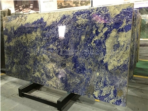 Azul Bahia Granite Slab & Tile/High Polished Blue Granite Gangsaw Big Slabs/Blue Granite For Wall & Floor Decoration/Granite Wall Tiles/Granite Floor Tiles