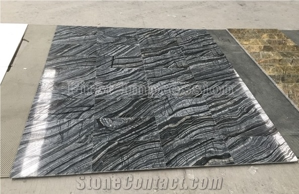 Black Wooden Vein Marble/Ancient Wood Marble/Wooden Black Silver Wave Marble/Polished China Black Marbletiles & Slabs for Wall & Floor