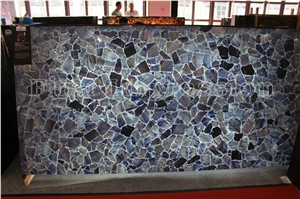 Blue Aventurine Backlit Slab & Tiles /Blue Gemstone Backlit Wall Panel