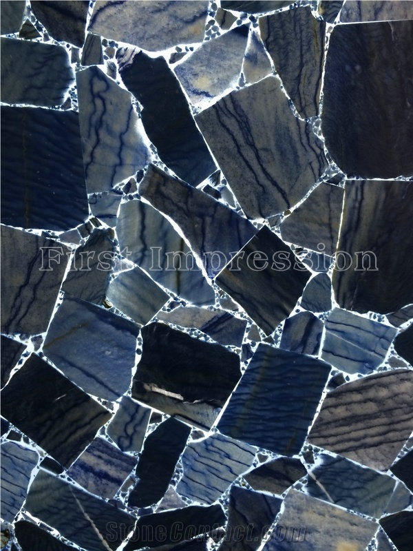 Blue Aventurine Backlit Slab & Tiles /Blue Gemstone Backlit Wall Panel