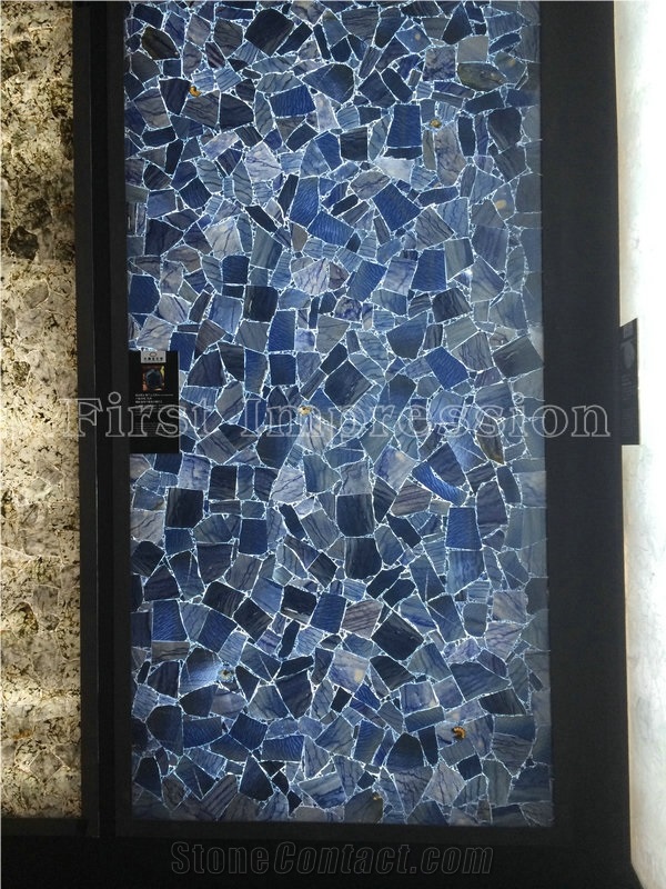 Blue Aventurine Slab For Home & Hotel Decoration /Blue Avenurine Backlit Panel & Wall Tiles