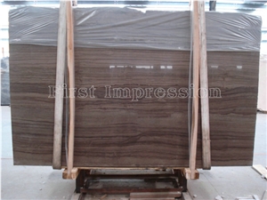 Brown Wooden Marble Slab and Tiles /Brown Wood Vein Marble Slab / Brown Serpenggiante Marble / Brown Wood Marble Wall Covering Tiles