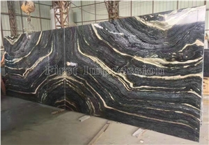 China Ancient Wooden Vein Marble Slabs & Tiles/Black Wooden Marble/Antique Black Marble/Ancient Wood Grain Marble Wall & Floor Covering Tiles/Black Chinese Marble